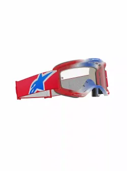 ALPINESTARS Vision 5 Corp Goggle RED/WT/BL CLEAR 5101725-3133