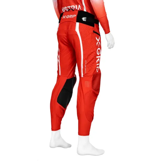 X-GRIP Motocross Pants Titanium SIXDAYS 2024 TEAM AUSTRIA red with pockets XG-2809-009