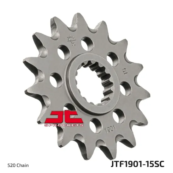 JT SPROCKETS Front Sprocket MX Self-Cleaning, Lightweight 15T 520 SC JTF1901.15SC