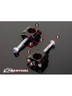 RENTHAL Fatbar/Twinwall Ø28,6mm Bar Mounts CL001