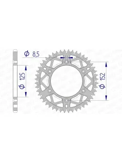 AFAM Aluminium Ultra-Light Self-Cleaning Rear Sprocket 39300 - 520 39300+**