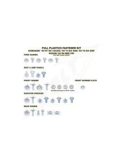RTECH BODY WORK FASTENER KIT KAW - KAW-001765