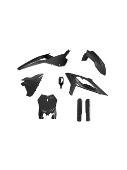 RTECH MOTOCROSS FULL PLASTIC KIT 6 PCS WITH FRONT HEADLIGHT PLASTIC & FACTORY WRAP FORK PROTECTORS - R-KITBET-NR0-624
