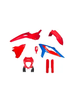 RTECH ENDURO FULL PLASTIC KIT 6 PCS WITH FRONT HEADLIGHT PLASTIC & FACTORY WRAP FORK PROTECTORS - R-KITBET-RSB-623