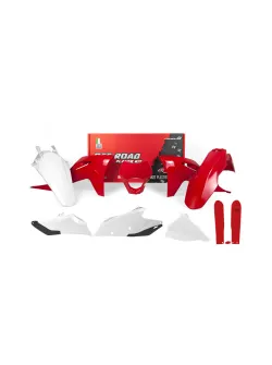 RTECH FULL PLASTIC KIT 7 PCS WITH FRONT HEADLIGHT PLASTIC & FORK PROTECTORS - R-KITGAS-OEM-621