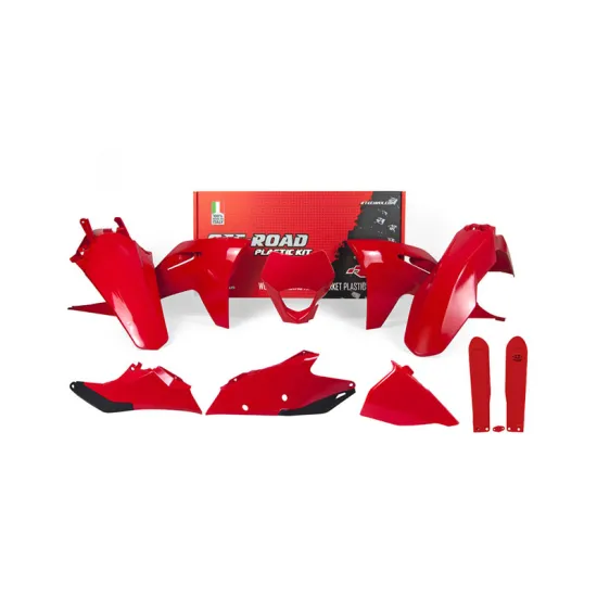 RTECH FULL PLASTIC KIT 7 PCS WITH FRONT HEADLIGHT PLASTIC & FORK PROTECTORS - R-KITGAS-RG0-621