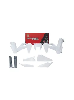 RTECH FULL PLASTIC KIT 7 PCS WITH FRONT HEADLIGHT PLASTIC & FORK PROTECTORS - R-KITHSQ-BN0-620