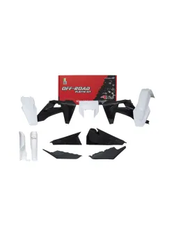 RTECH FULL PLASTIC KIT 7 PCS WITH FRONT HEADLIGHT PLASTIC & FORK PROTECTORS - R-KITHSQ-NR0-620