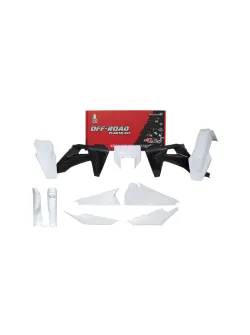 RTECH FULL PLASTIC KIT 7 PCS WITH FRONT HEADLIGHT PLASTIC & FORK PROTECTORS - R-KITHSQ-OEM-623