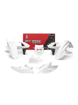 RTECH PLASTIC KIT 6 PCS WITH LEFT AIRBOX COVER AND WHITE HEADLIGHT PLASTIC - R-KITKTM-BN0-517