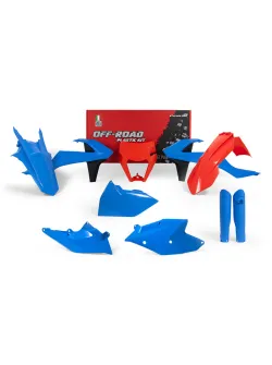 RTECH FULL PLASTIC KIT 7 PCS WITH LEFT AIRBOX COVER & FORK PROTECTORS - R-KITKTM-CL0-528