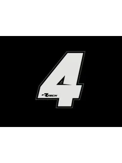 RTECH PVC ADHESIVE NUMBERS NEW STYLE N4 10PCS - R-NUMSIZ104BN