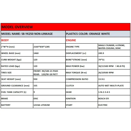 HENGJIAN S8-YK250 WITH LINKAGE #1