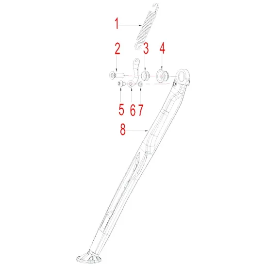 HENGJIAN side stand spring(double spring)  S8-Z300-24-01 (1)