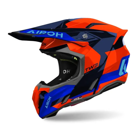 AIROH Motocross Helmet Twist 3 Fancy Orange/Blue Gloss