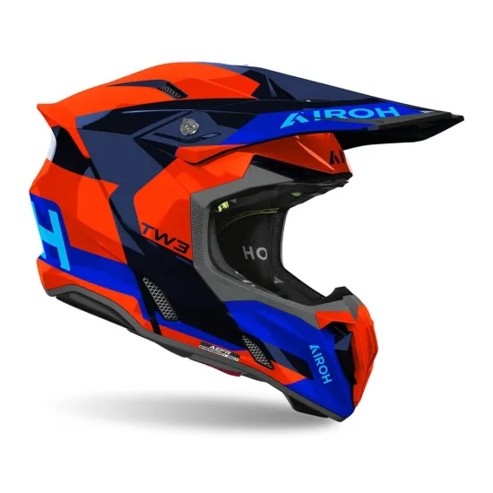 AIROH Motocross Helmet Twist 3 Fancy Orange/Blue Gloss #1