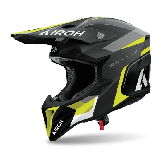 AIROH Motocross Helmet Wraaap Conquer Yellow Matt