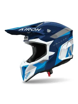 AIROH Motocross Helm Wraaap Conquer Blue Gloss