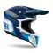 AIROH Motocross Helm Wraaap Conquer Blue Gloss