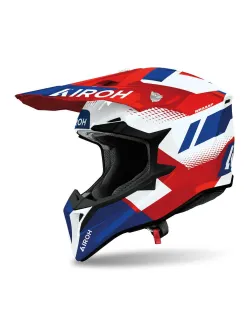 AIROH Motocross Helmet Wraaap Vision Red/Blue Gloss