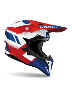 AIROH Motocross Helmet Wraaap Vision Red/Blue Gloss