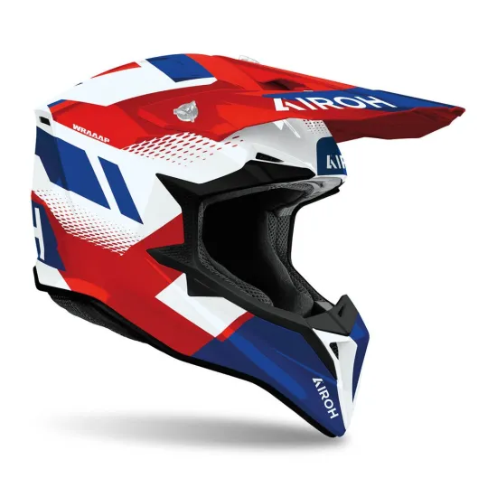 AIROH Motocross Helmet Wraaap Vision Red/Blue Gloss #1
