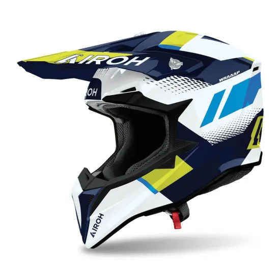 AIROH Motocross Sisak Wraaap Vision Yellow/Blue Gloss (WRAV31-2XS)