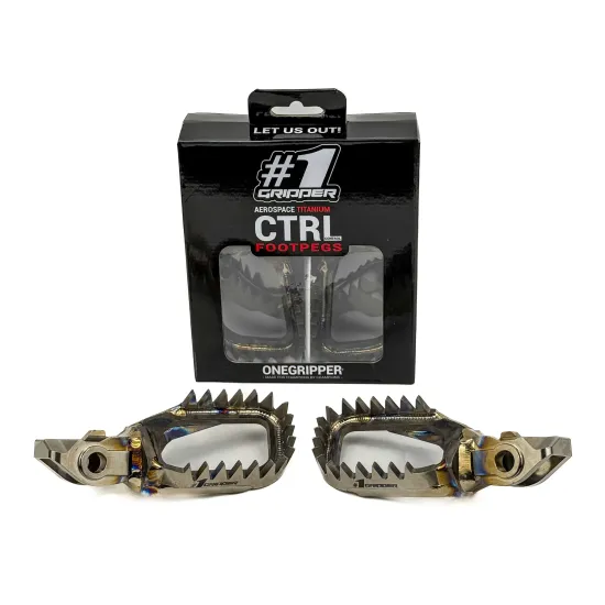 ONEGRIPPER Ti-CTRL Footpegs - Mud-Free - KTM/HQV/GG/Beta OGFP-TiCTRL-0101-00