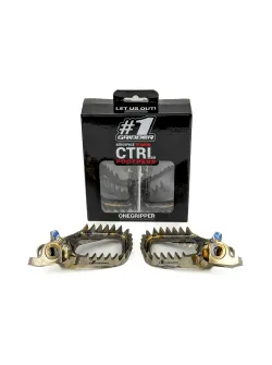 ONEGRIPPER Ti-CTRL Footpegs - Mud-Free - Honda/Kawasaki OGFP-TiCTRL-0201-00