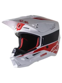 Alpinestars S-M5 Bond MX Buk&oacute;sisak (Feh&eacute;r-Piros) 8303422-2032-2XL